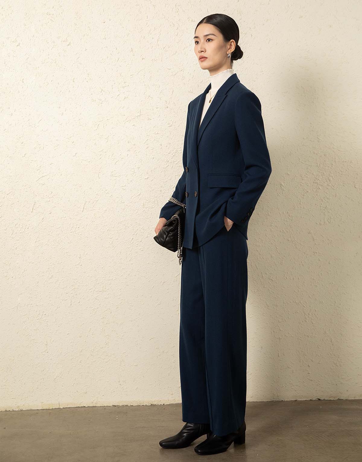 Machine-washable wool suit-w102